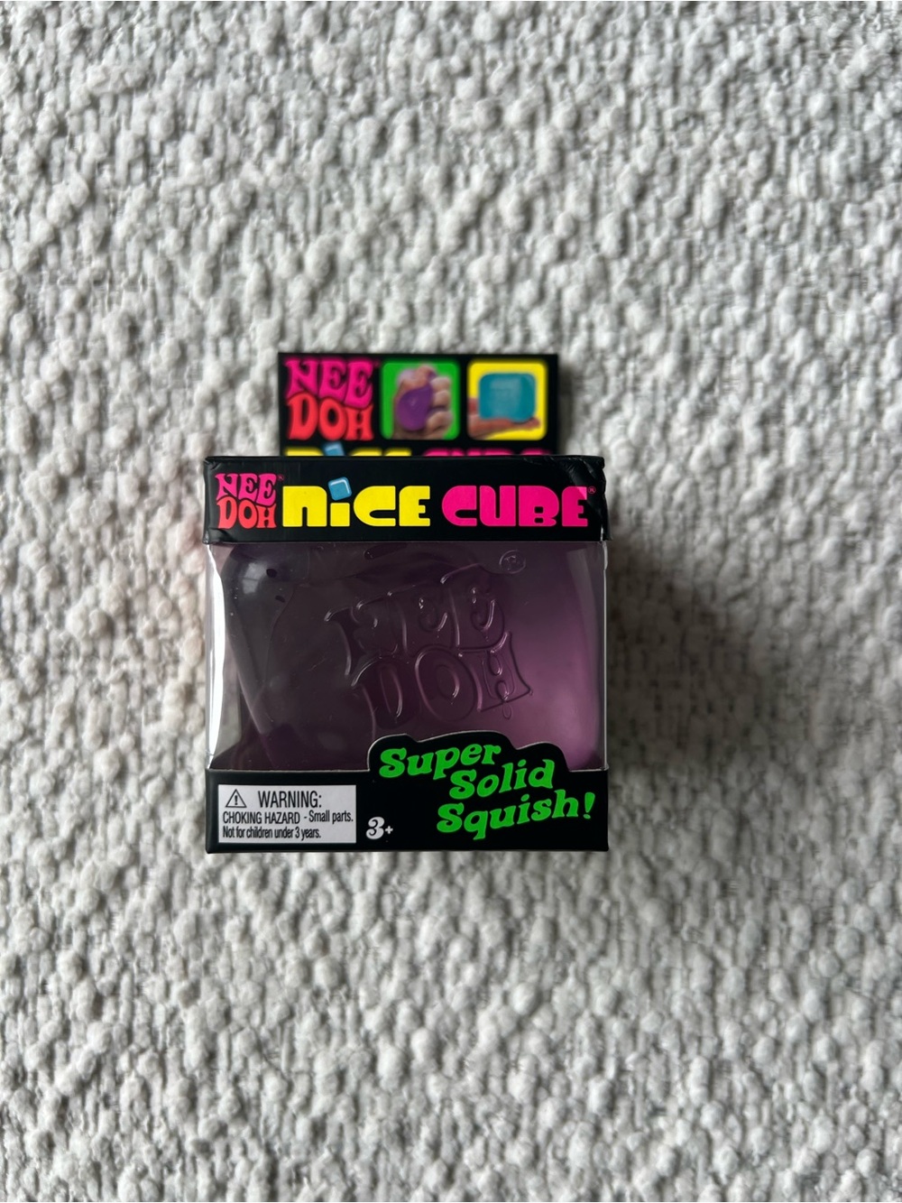 New Doh Nice Cube Purple Super Solid Squish Kids Toy